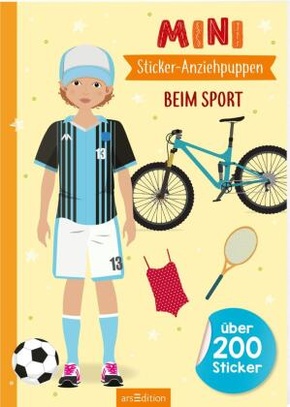 Mini-Sticker-Anziehpuppen - Beim Sport