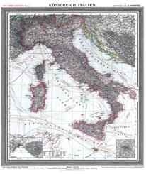 Historische Karte: KÖNIGREICH ITALIEN - 1890 [gerollt]