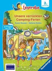 Unsere verrückten Camping-Ferien - lesen lernen mit dem Leseraben - Erstlesebuch - Kinderbuch ab 7 Jahren - lesen üben 2