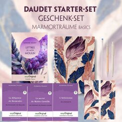 Alphonse Daudet Starter-Paket Geschenkset - 4 Bücher (mit Audio-Online) + Marmorträume Schreibset Basics, m. 4 Beilage,