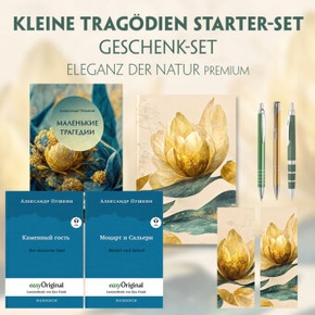 Kleine Tragödien Starter-Paket Geschenkset - 3 Bücher (mit Audio-Online) + Eleganz der Natur Schreibset Premium, m. 3 Be