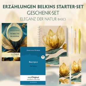 Erzählungen Belkins Starter-Paket Geschenkset - 2 Bücher (mit Audio-Online) + Eleganz der Natur Schreibset Basics, m. 2