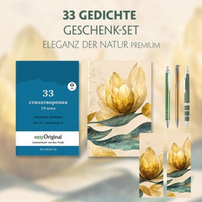 33 russische Gedichte Geschenkset (Buch mit Audio-Online) + Eleganz der Natur Schreibset Premium, m. 1 Beilage, m. 1 Buc