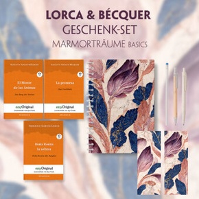 Lorca & Bécquer Geschenkset - 3 Bücher (mit Audio-Online) + Marmorträume Schreibset Basics, m. 3 Beilage, m. 3 Buch