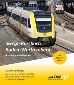 bwegt-Kursbuch Baden-Württemberg 2024, m. 1 Karte