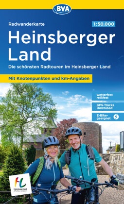 BVA Radwanderkarte Heinsberger Land 1:50.000, mit Knotenpunkten, reiß- und wetterfest, GPS-Tracks Download, E-Bike geeig