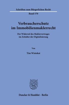 Verbraucherschutz im Immobilienmaklerrecht.