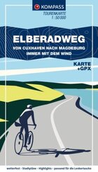 KOMPASS Fahrrad-Tourenkarte Fahrrad-Tourenkarte - Elberadweg von Cuxhaven nach Magdeburg. Von Nord nach Süd - immer mit