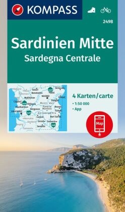 KOMPASS Wanderkarten-Set 2498 Sardinien Mitte / Sardegna Centrale (4 Karten) 1:50.000