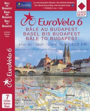 EuroVelo 6 (Basel - Budapest) 1: 100 000, 7 Teile