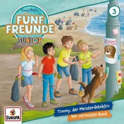 Fünf Freunde JUNIOR - Timmy, der Meisterdetektiv/Der vermisste Hund, 1 Audio-CD