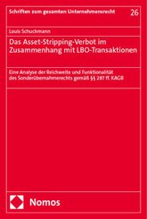 Das Asset-Stripping-Verbot im Zusammenhang mit LBO-Transaktionen
