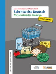 Schrittweise Deutsch: Schrittweise Deutsch / Wortschatzkarten Einkaufen für Lehrerkoffer
