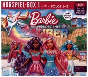 Barbie - Hörspiel-Box mit Blumentütchen, 3 Audio-CD - Folge.1-3