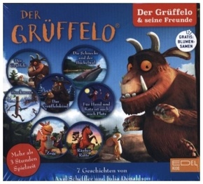Der Grüffelo - Hörspiel-Box mit Blumentütchen, 3 Audio-CD