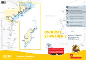 Sportbootkarten Satz 12: Ostküste Schweden 2 (Ausgabe 2024/2025)