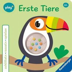 Ravensburger Play+ schütteln, rasseln, spielen: Erste Tiere, Baby-Buch ab 6 Monate