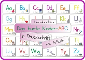 Das bunte Kinder-ABC in Druckschrift mit Artikeln