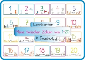 Meine tierischen Zahlen von 1-20 in Druckschrift