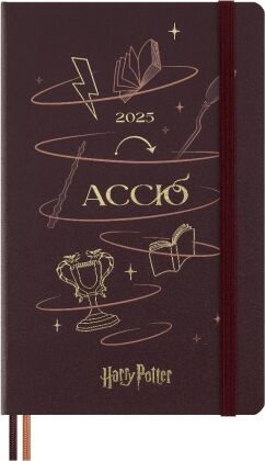 Moleskine Harry Potter Accio 12 Monate Tageskalender 2025, L/A5