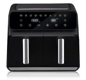 ALPINA Doppel-Heißluftfritteuse Airfryer, 1700 Watt,  8 Liter, Schwarz