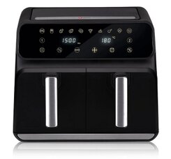 ALPINA Doppel-Heißluftfritteuse Airfryer, 1700 Watt,  8 Liter, Schwarz