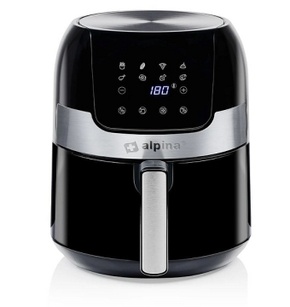 ALPINA Heißluftfritteuse, 1400 Watt, 3,5 Liter, Scharz-Silber