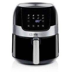 ALPINA Heißluftfritteuse, 1400 Watt, 3,5 Liter, Scharz-Silber