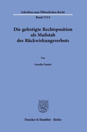 Die gefestigte Rechtsposition als Maßstab des Rückwirkungsverbots.