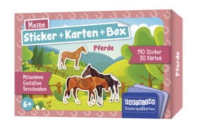 Meine Sticker + Karten + Box - Pferde, m. 1 Beilage