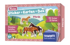 Meine Sticker + Karten + Box - Pferde, m. 20 Beilage