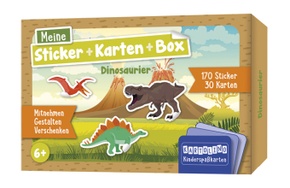 Meine Sticker + Karten + Box - Dinosaurier, m. 20 Beilage