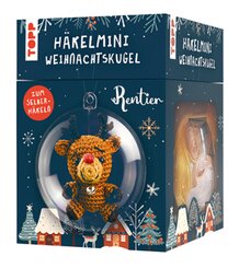 H&auml;kelmini-Weihnachtskugel H&auml;kelset Rentier