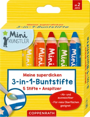 Meine superdicken 3-in-1-Buntstifte