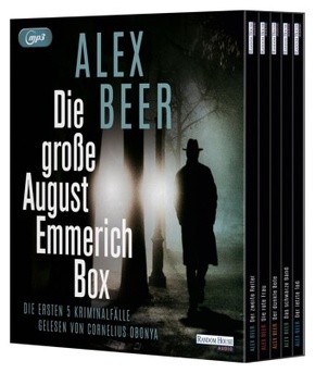 Die große August Emmerich Box - Der zweite Reiter - Die rote Frau - Der dunkle Bote - Das schwarze Band - Der letzte Tod, 5 Audio-CD, 5 MP3