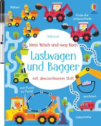 Mein Wisch-und-weg-Buch: Lastwagen und Bagger