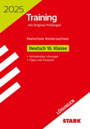 STARK Lösungen zu Original-Prüfungen und Training Abschlussprüfung Realschule 2025 - Deutsch - Niedersachsen