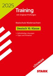 STARK Lösungen zu Original-Prüfungen und Training Abschlussprüfung Realschule 2025 - Deutsch - Niedersachsen