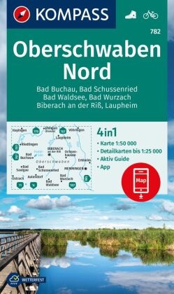 KOMPASS Wanderkarte 782 Oberschwaben Nord 1:50.000