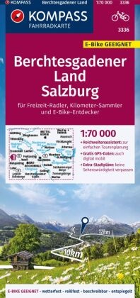 KOMPASS Fahrradkarte 3336 Berchtesgadener Land, Salzburg 1:70.000