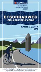 KOMPASS Fahrrad-Tourenkarte Etschradweg - Ciclabile dell'Adige 1:50.000