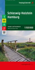 Schleswig-Holstein - Hamburg, Straßen- und Freizeitkarte 1:150.000, freytag & berndt
