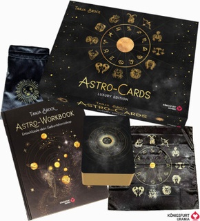 Astro-Cards - Luxury Edition, m. 2 Buch, m. 1 Beilage, m. 43 Beilage, m. 1 Beilage, m. 1 Beilage, 5 Teile