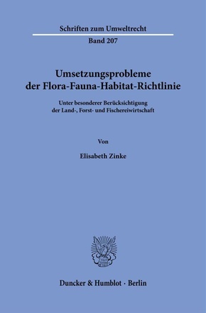 Umsetzungsprobleme der Flora-Fauna-Habitat-Richtlinie