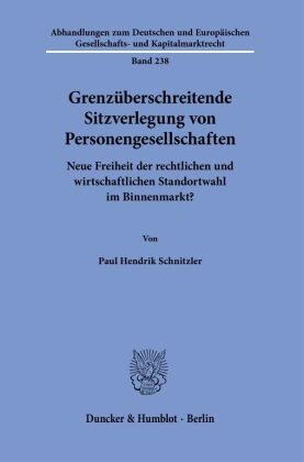 Grenzüberschreitende Sitzverlegung von Personengesellschaften