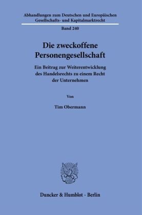 Die zweckoffene Personengesellschaft