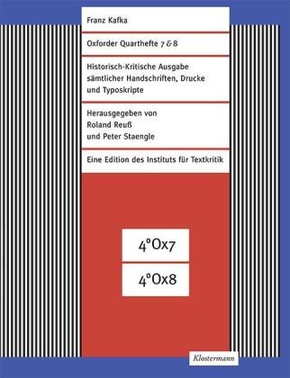 Oxforder Quarthefte 7 & 8 / Franz-Kafka-Heft 12