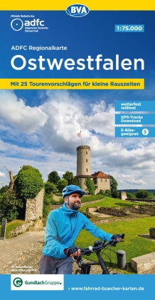 ADFC-Regionalkarte Ostwestfalen, 1:75.000, mit Tagestourenvorschlägen, reiß- und wetterfest, E-Bike-geeignet, GPS-Tracks