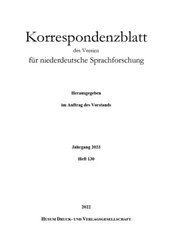 Korrespondenzblatt des Vereins für niederdeutsche Sprachforschung