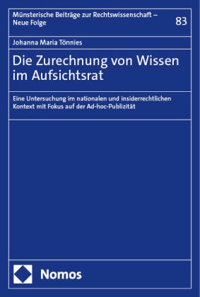 Die Zurechnung von Wissen im Aufsichtsrat